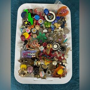 CRAFT Jewelry vintage 80s 90s broken Art earrings brooches necklaces & more